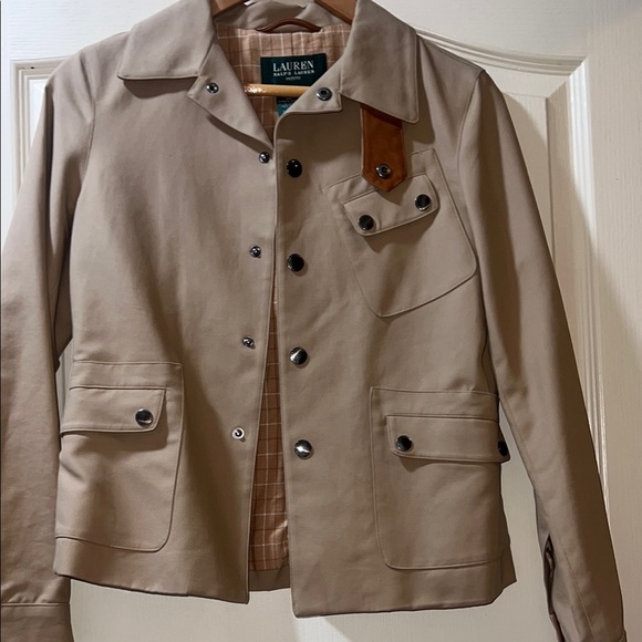 Ralph Lauren Jackets & Blazers - Vintage Ralph Lauren Petite Equestrian Barn Jacket with 100% Leather Trim